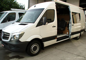 Van ready to be converted to a motorhome