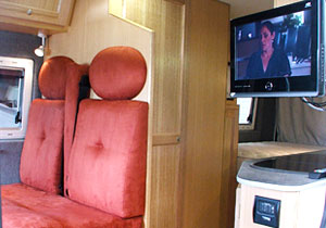 Interior of motorhome conversion